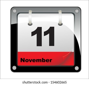 Vector November calendar app icon