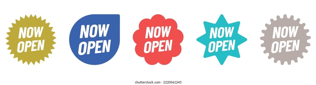 Vector 'Now Open' Starburst Icon