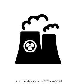 vector nuclear power plant icon.
