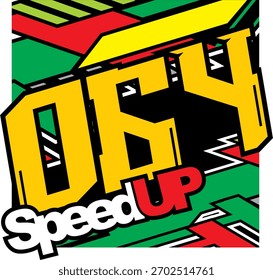 Vector number 064 colorful modern, abstract line background.