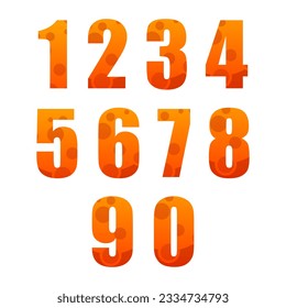 vector number 0-9 numeral system vector