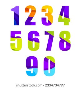 vector number 0-9 numeral system vector