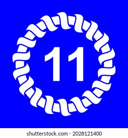 elemento de diseño vector número 11, con ilustración de círculo y cuerda