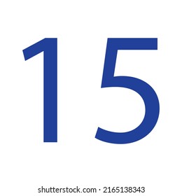 VECTOR NUMBER 15 SIMPLE CLIP ART ILLUSTRATION