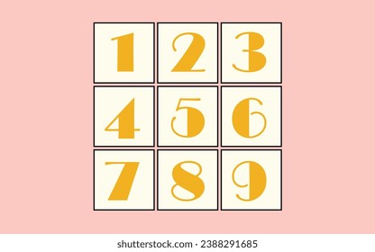 Sistema numérico de vectores número 1-9 