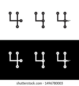 
vector number 4 with sophisticated style