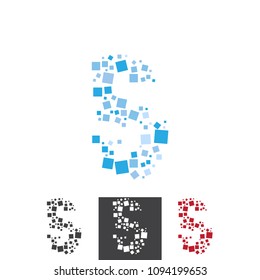 Vector Number 5 Five Alphabet Typo Font Geometric Square Pattern Logo Icon Brand Symbol Shape Object Element Professional Corporate Identity Modern Business