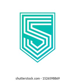 vector number 5 shield, logo number
