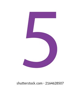 VECTOR NUMBER 5 SIMPLE CLIP ART ILLUSTRATION