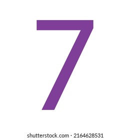 VECTOR NUMBER 7 SIMPLE CLIP ART ILLUSTRATION
