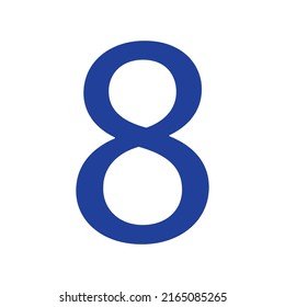 VECTOR NUMBER 8 SIMPLE CLIP ART ILLUSTRATION