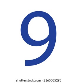 VECTOR NUMBER 9 SIMPLE CLIP ART ILLUSTRATION