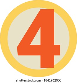 vector number in the circle icon
