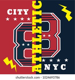 vector number city athletic
