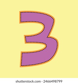 Número de Vector colorido diseño de letras