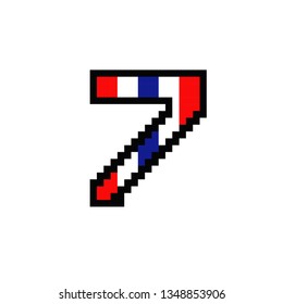 vector number concept in pixel art