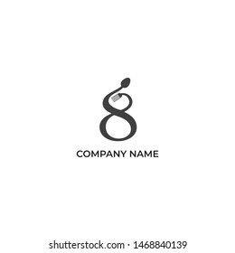 vector of number, eight ,logo, design,vector,simple,flat