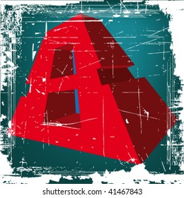   vector number eight on a grunge background