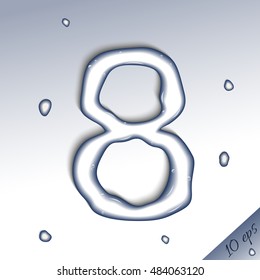 Vector number eight of pure water