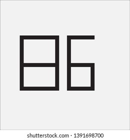 vector number eighty-six pixel art