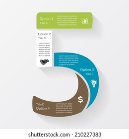 Vector number five business infographic, diagram, presentation, with options