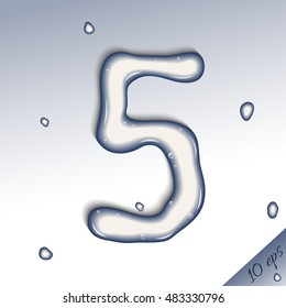 Vector number five of pure water