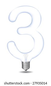 vector number lamp bulb.To see similar, please VISIT MY GALLERY.