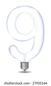 vector number lamp bulb.To see similar, please VISIT MY GALLERY.