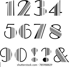 Vector number in modern style