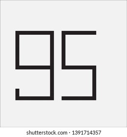 vector number ninety-five pixel art