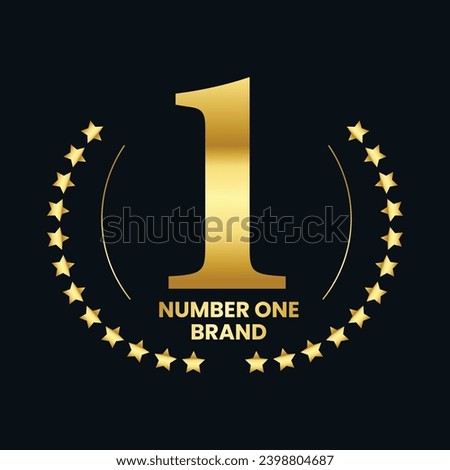 vector number one brand original product label
