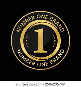 vector number one brand premium quality sign
