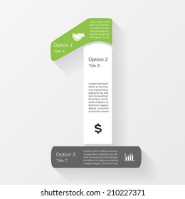 Vector number one business infographic, diagram, presentation, with options