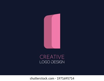 Vector number one logo design