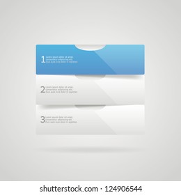 Vector Number Options Banner & Card. Can be used for website, info-graphics, number banner