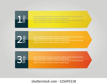 Vector Number Options Banner & Card. Can be used for website, info-graphics, number banner, hosting