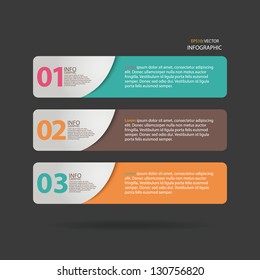 Vector Number Options Banner & Card. Can be used for website, info-graphics, number banner