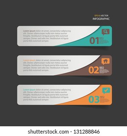 Vector Number Options Banner & Card. Can be used for website, info-graphics, number banner
