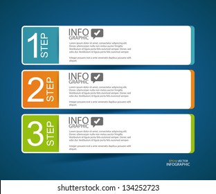 Vector Number Options Banner & Card. Can be used for website, infographics, number banner.