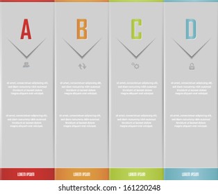 Vector  Number Options Banner & Card . Vector eps10.