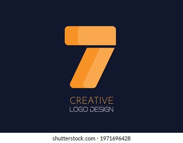 Vector number seven logo design