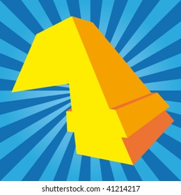 vector number seven on a white background