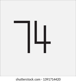 vector number seventy-four pixel art