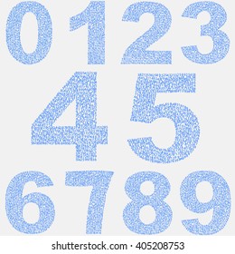 Vector of number symbol or icon, blue number, number illustration