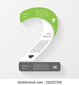 Vector number two business infographic, diagram, presentation, with options