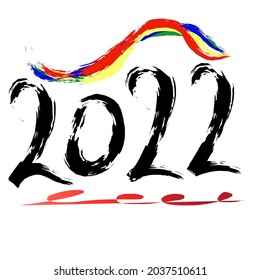 vector number two thousand twenty two for the turn of the year,