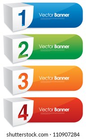 vector numbered banners