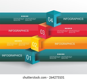 Vector numbered banners, infographic or web design template.