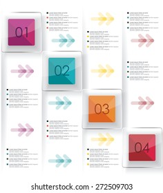 Vector numbered banners, infographic or web design template.