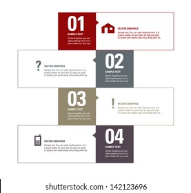 Vector Numbered Banners. Modern Graphic or Website Layout.